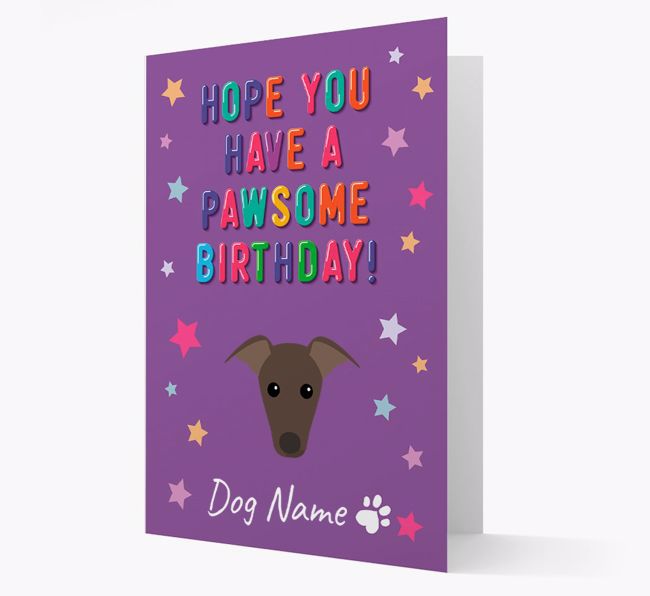 Personalised Card 'Hope You Have A Pawesome Birthday' with {breedCommonName} Icon